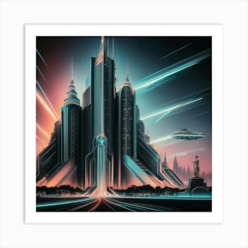 Futuristic City 35 Art Print