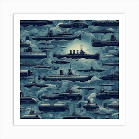 Submarines In The Sky Art Print