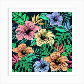 Hibiscus Flower Plant Tropical 1 Art Print