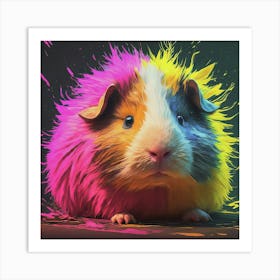 Colorful Guinea Pig Art Print