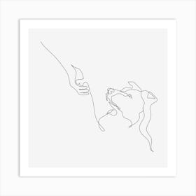 Dog Line art Art Print