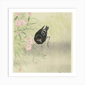 Bird On A Flower Art Print