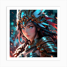 Default A Gracefully Fierce Anime Warrior Princess (5) Art Print