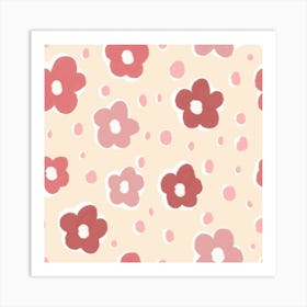 Dainty pink flowers Art Print