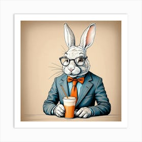 Rabbit In A Suit 28 Art Print