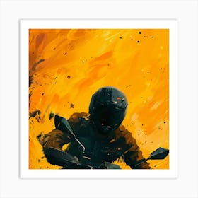 Motorcycle Rider Art Print