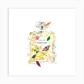 Gold Perfume Bottle Art Print