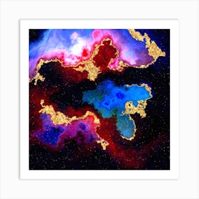 100 Nebulas in Space with Stars Abstract n.072 Art Print