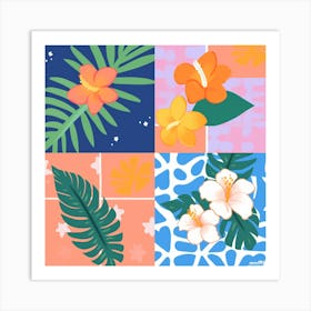 Hawaiian Flowers Art Print