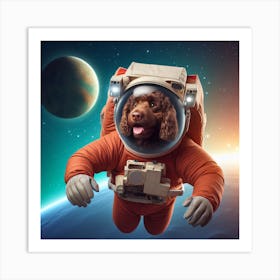 Dog In Space 1 Art Print