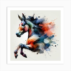 Donkey Painting Art Print