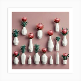 Vases With Flowers 1 Art Print