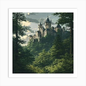 Castle In The Woods Art Print