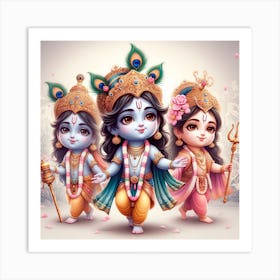 Lord Krishna 3 Art Print