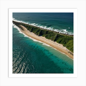 Aerial View Of A Beach 6 Art Print