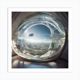 Futuristic Living Room 5 Art Print