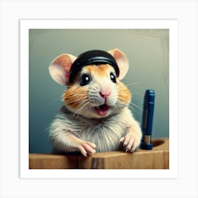 Hamster In A Hat 2 Art Print