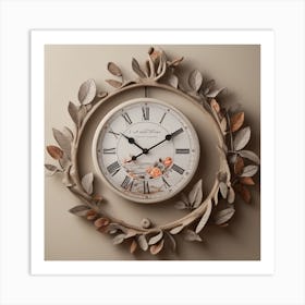 Ivy Wall Clock Art Print