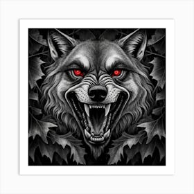 Wolf Head Art Print