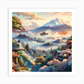 Asian Landscape Art Print