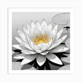 Coloured waterlilly Art Print