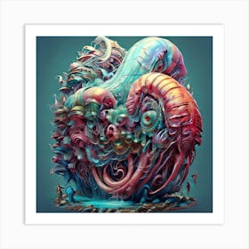 Psychedelic Monster Art Print