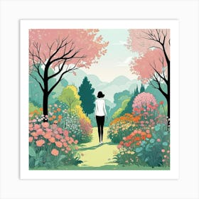 Into The Garden Ai Art Wall Art Design Illustration (45) Art Print