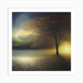 Golden Tree Art Print