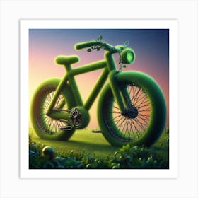 Green Bike 1 Art Print