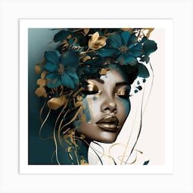 'Blue And Gold' Art Print