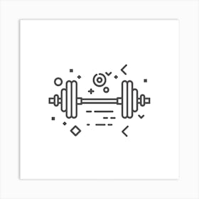 Dumbbell Icon Vector Illustration Art Print