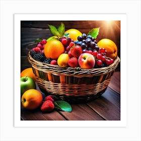 Basket Of Fruit 14 Art Print