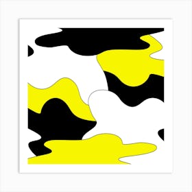 Yellow And Black Art Print