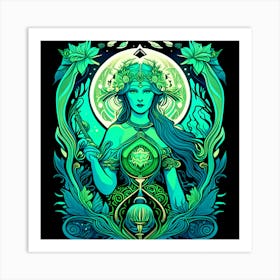 Psychedelic Goddess Art Print