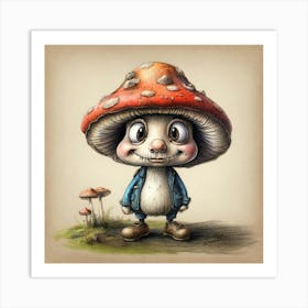 Mushroom Boy 3 Art Print