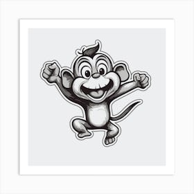 Monkey Happy Art Print