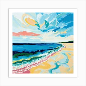 Beach At Sunrise Art Print