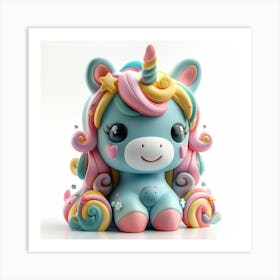 Unicorn Figurine 63 Art Print