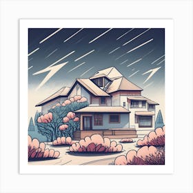 House In The Sky Art Print