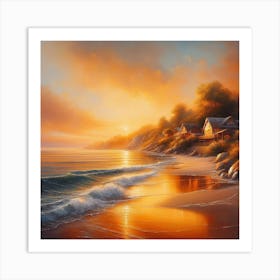 Sunset On The Beach 8 Art Print