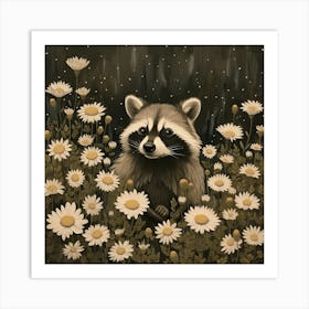 Raccons Fairycore Painting 3 Art Print