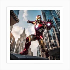 Iron Man In Action 1 Art Print