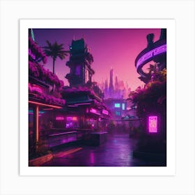 Futuristic City 1 Art Print