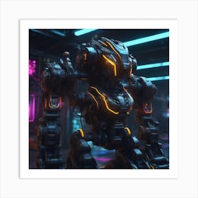 Futuristic Robot 56 Art Print