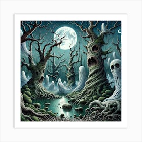 Ghosts In The Woods Art Print