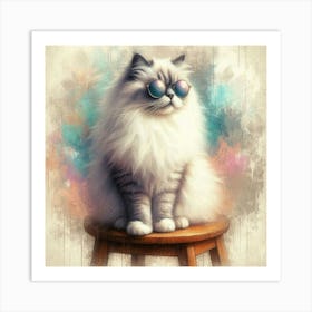 Cat With Sunglasses 2 Art Print