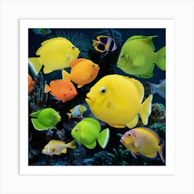 Colorful Fishes Art Print