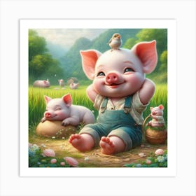 Baby Pigs Art Print