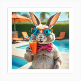 Bunny In Sunglasses 1 Art Print