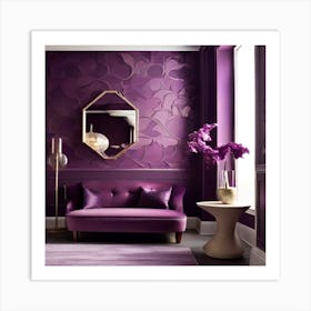 Purple Living Room 1 Art Print